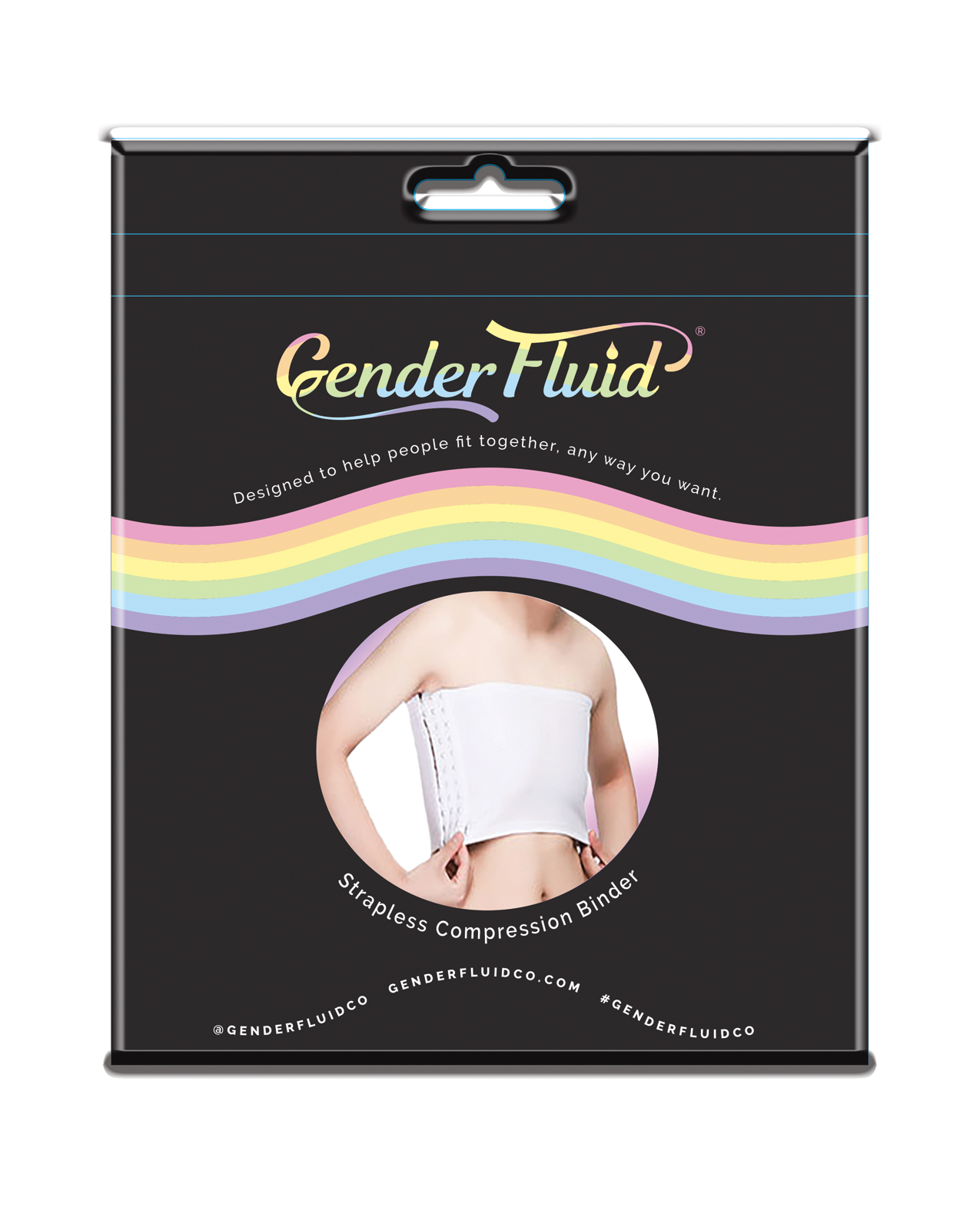 Gender Fluid Strapless Chest Compression Binder - Medium White