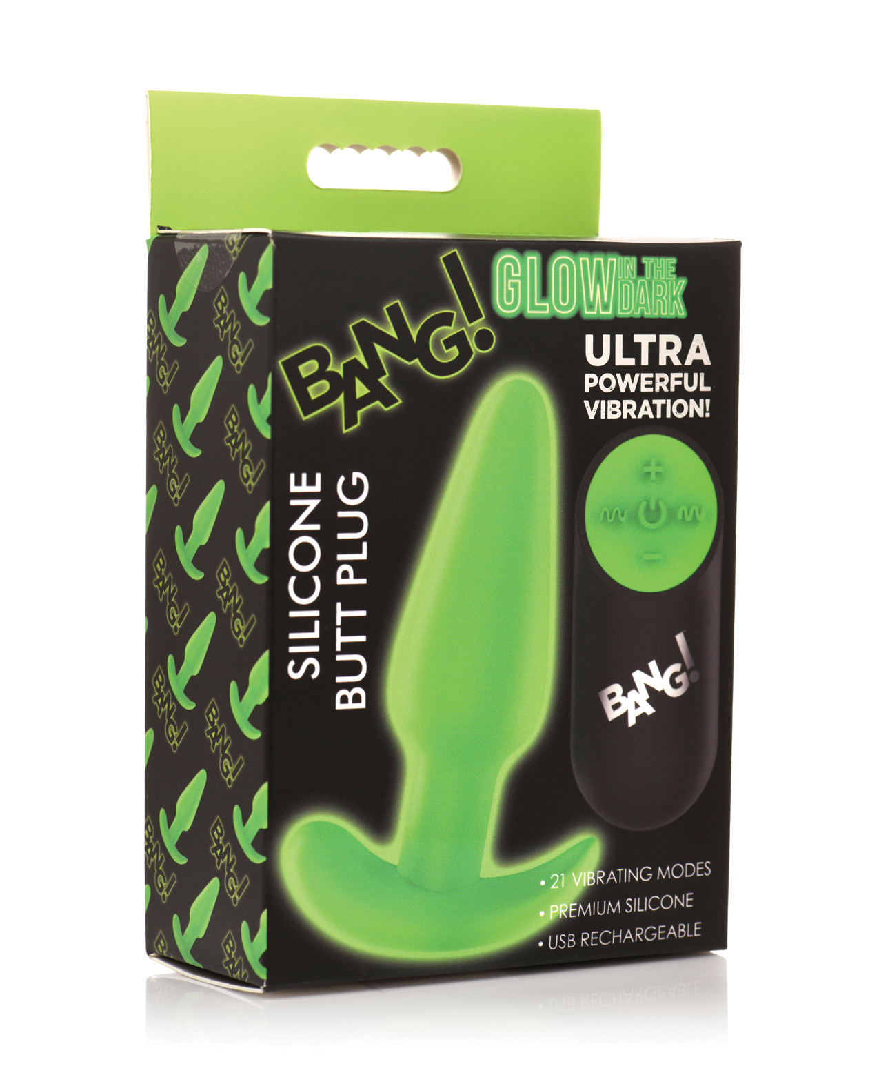 Bang Glow in the Dark 21X Remote Controlled Butt Plug