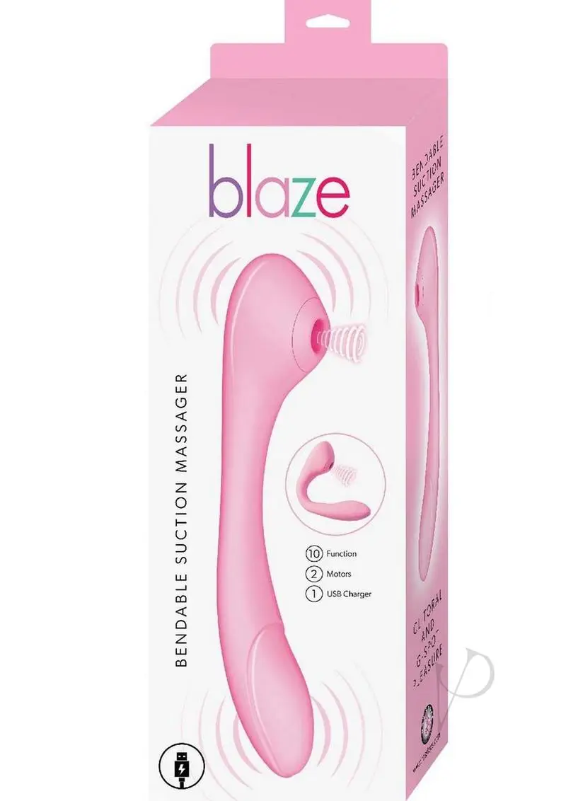 Blaze Bendable Suction Rechargeable Silicone Massager
