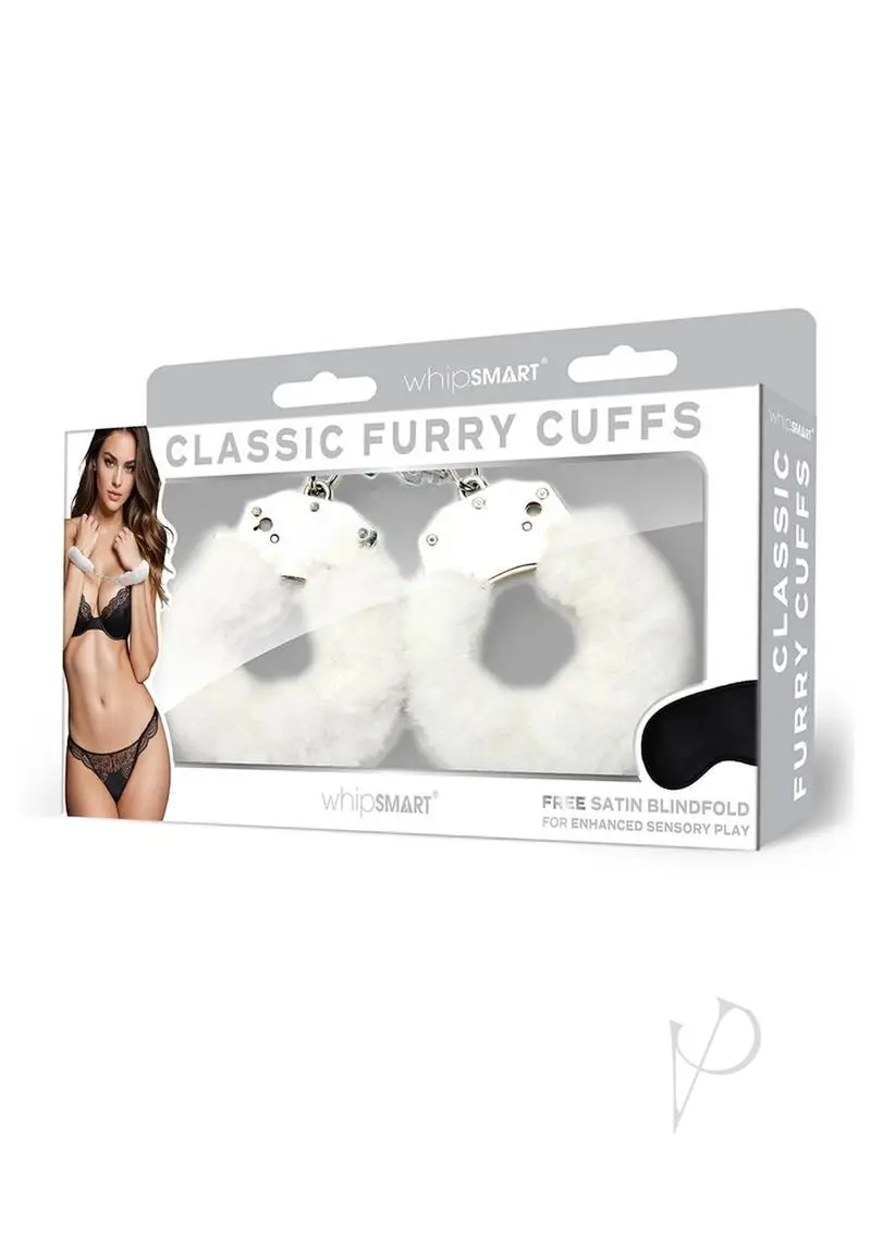 Whipsmart Furry Cuffs - White
