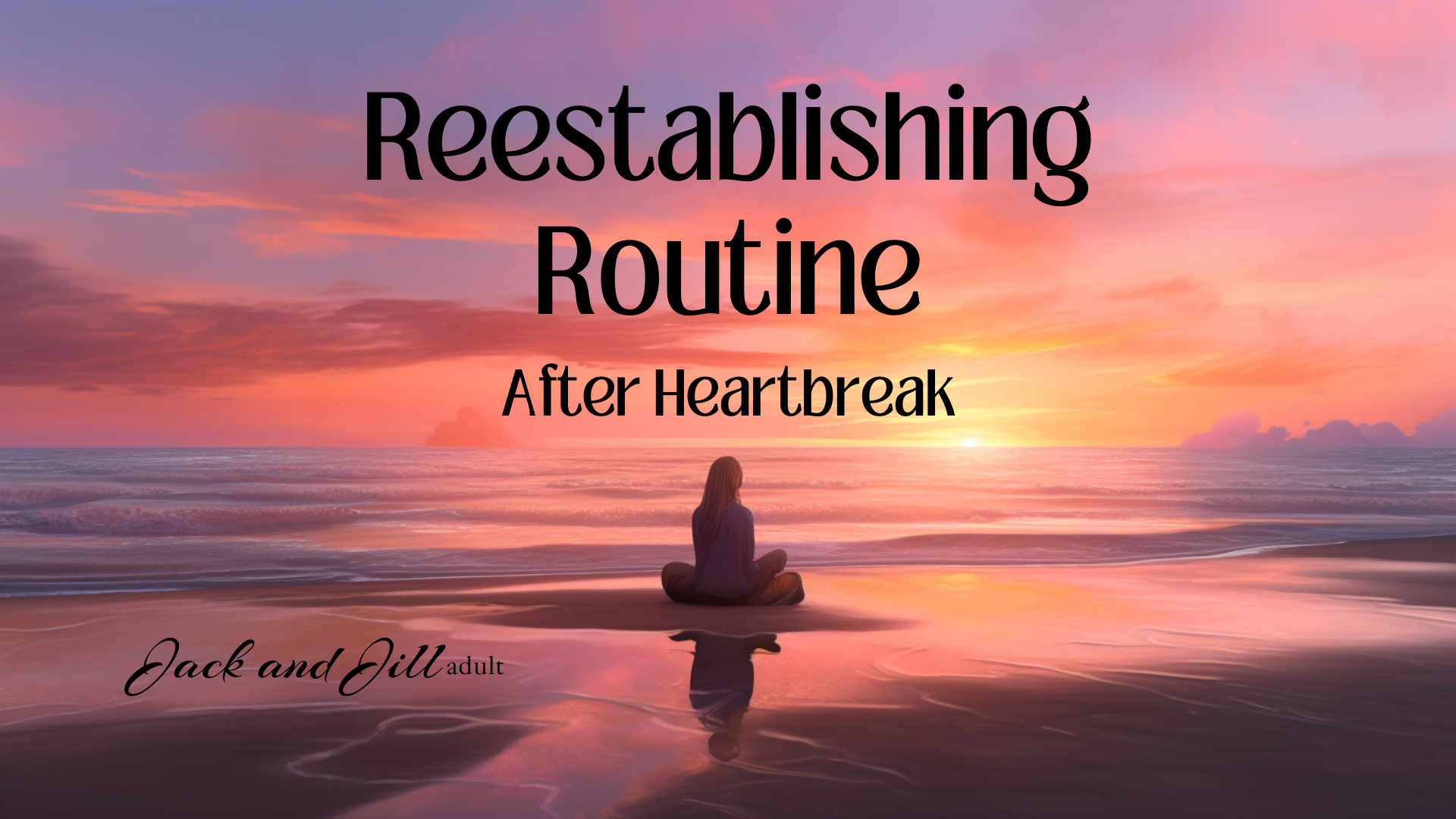 A person on a beach reestablishing routine after heartbreak