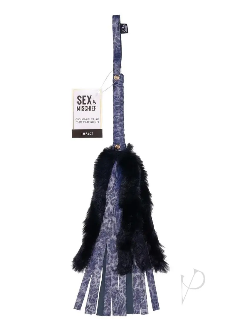 Sex and Mischief Cougar Faux Fur Flogger