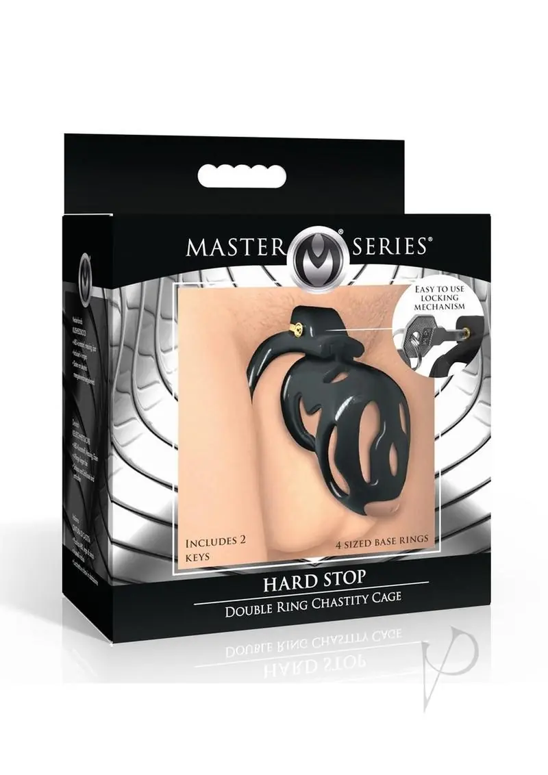 Master Series Hard Stop Double Ring Chastity Cage