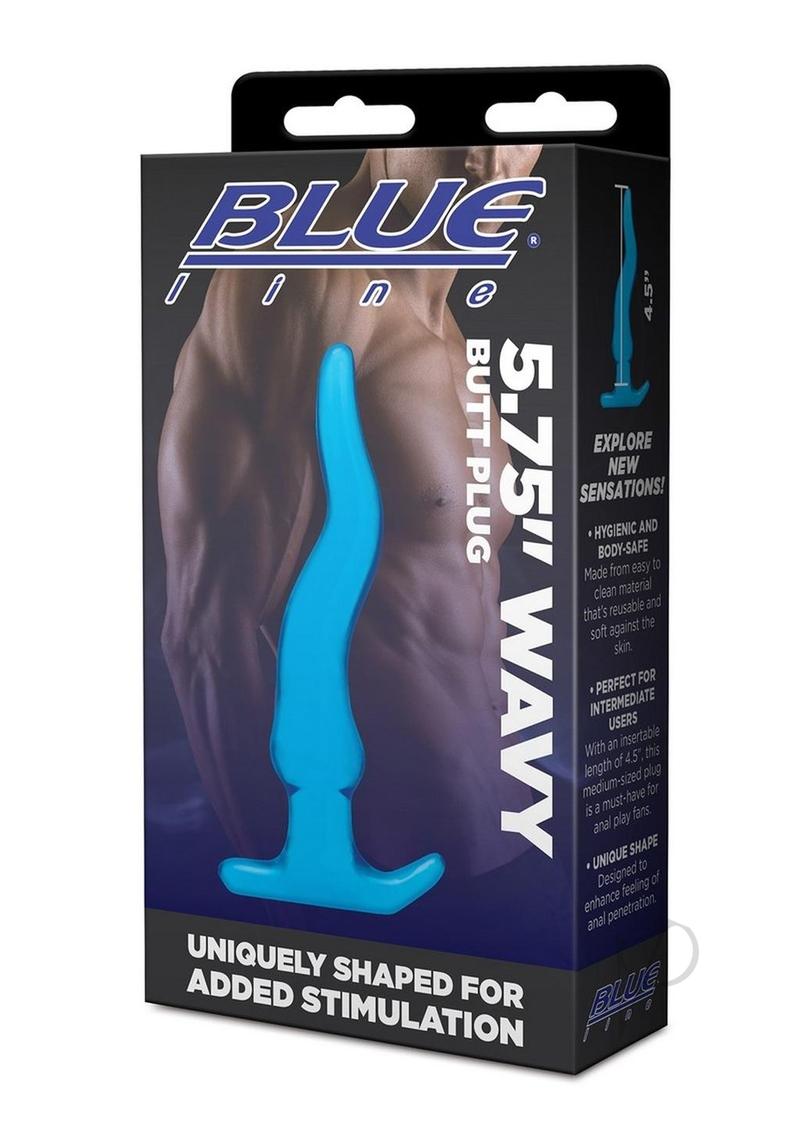 Blue Line Wavy Butt Plug