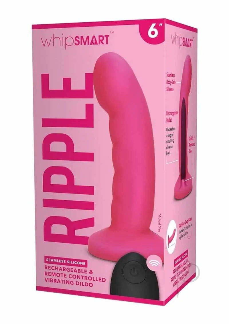 Whipsmart Curved Ripple Dildo 6 Pink - Featured Image