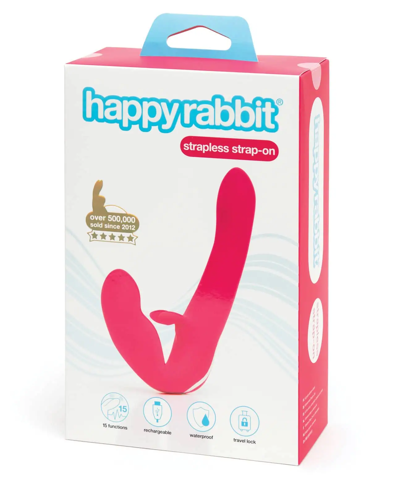 Happy Rabbit Strapless Strap on Rabbit Vibe - Pink - Image 3