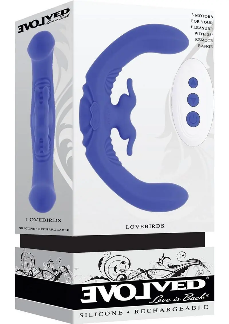 Lovebirds Rechargeable Silicone Dual Vibrator with Remote Control