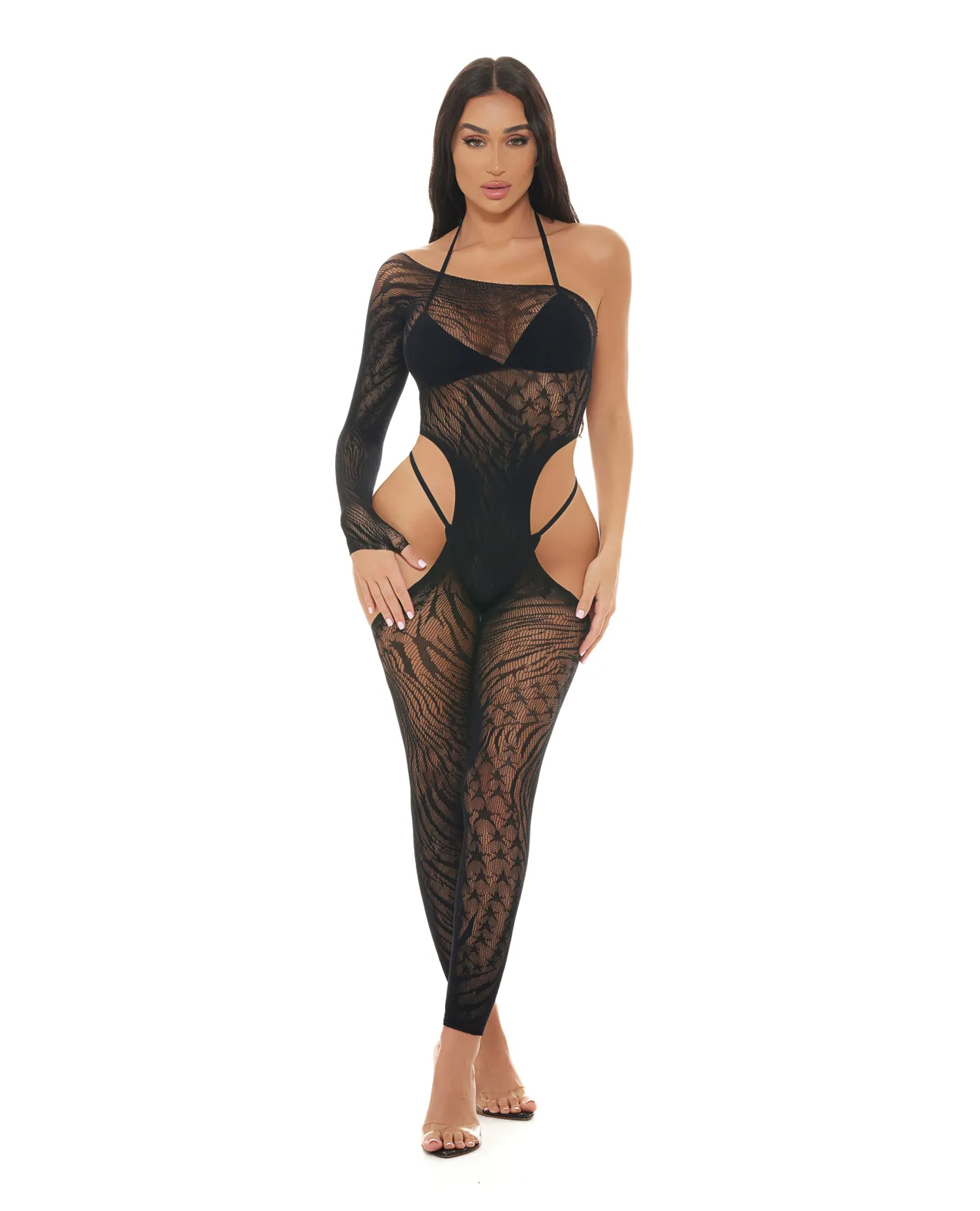 Star Sign Bodystocking - Black O/S