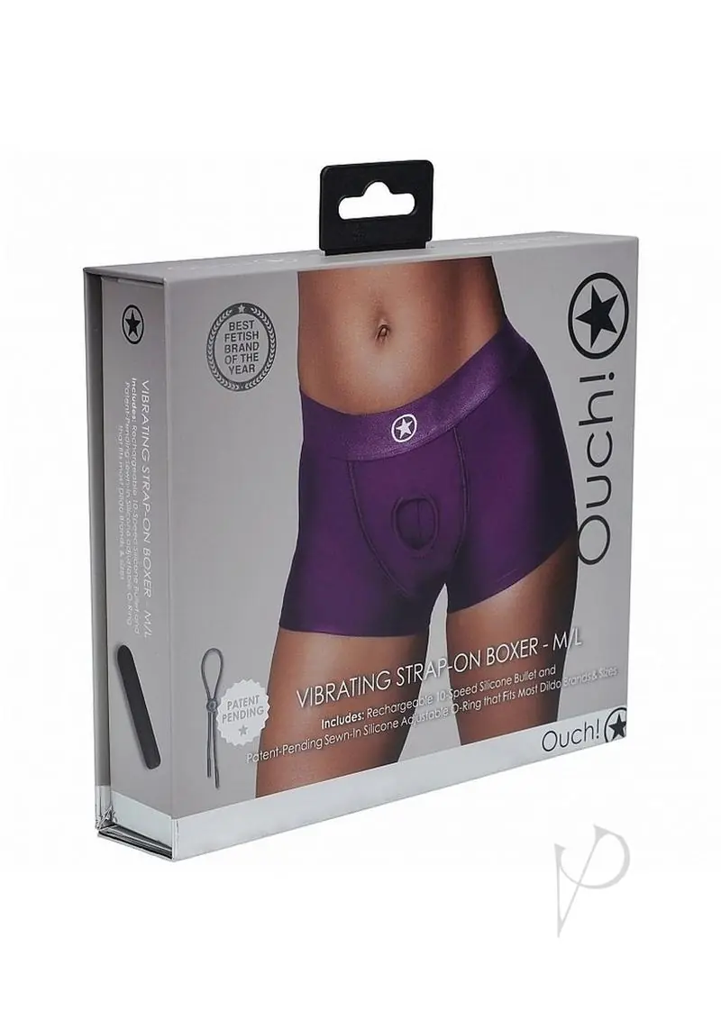 Ouch Vibe Strap On Boxer M/L Purple