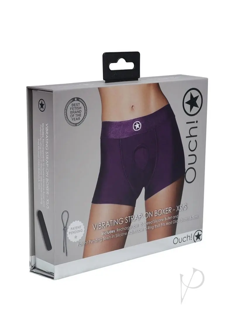 Ouch Vibe Strap On Boxer XS/SM Purple