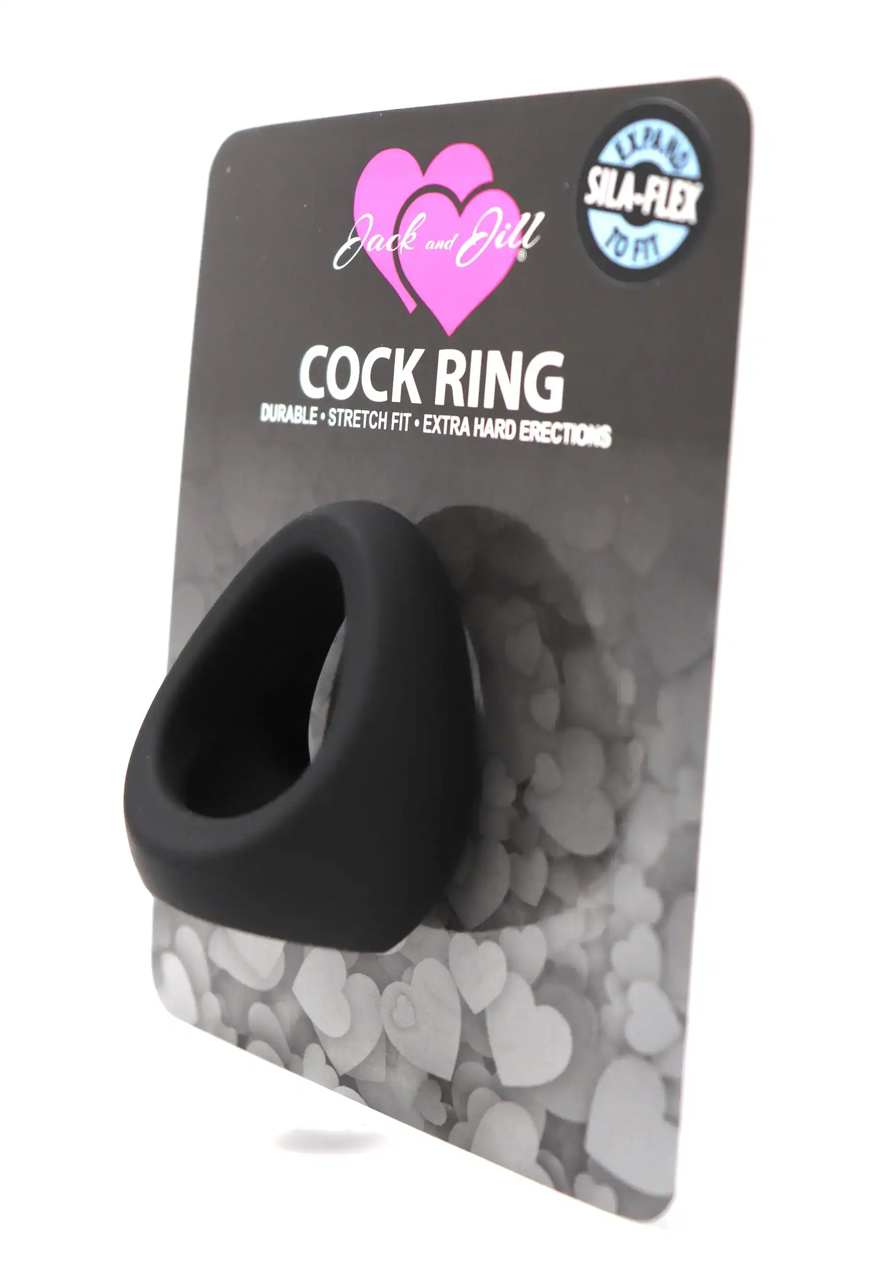 Jack and Jill Cock Ring Silicone Stretcher Black - Image 2