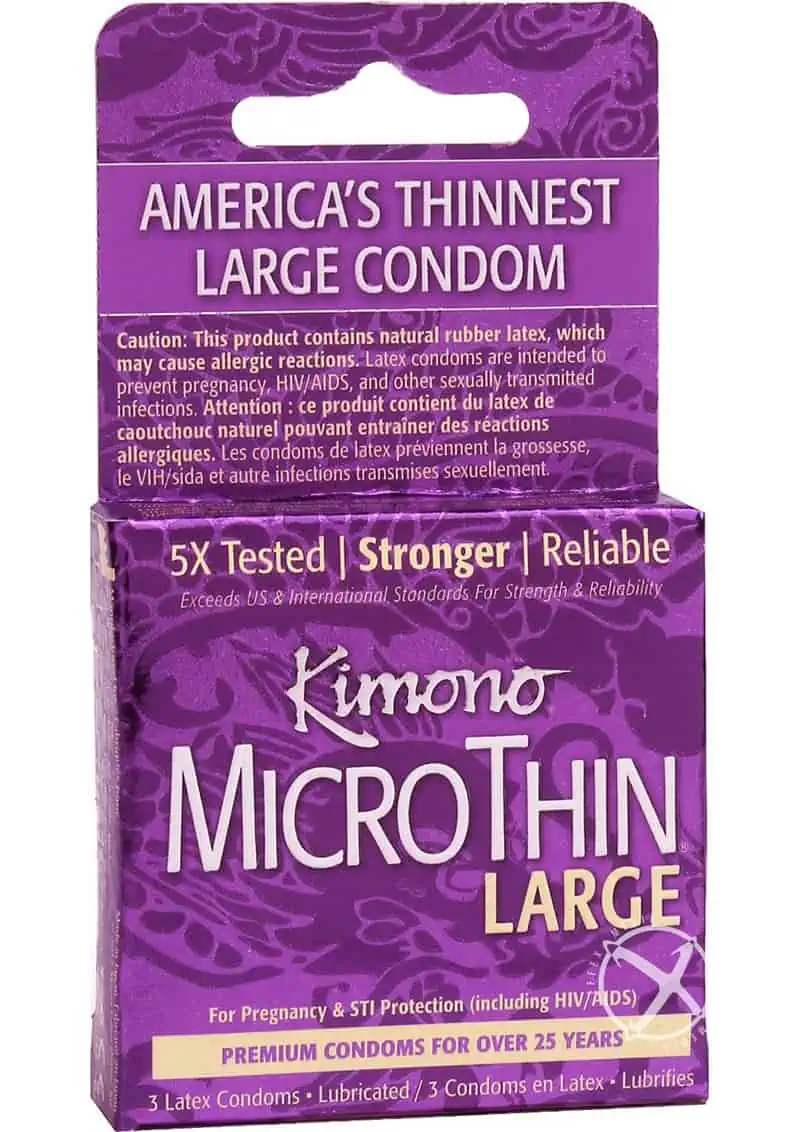 Kimono Micro Thin Large Condom - Box of 3 - Image 3