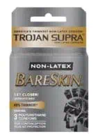 Trojan Supra Ultra-Thin Polyurethane Condoms - Box of 3 - Image 1