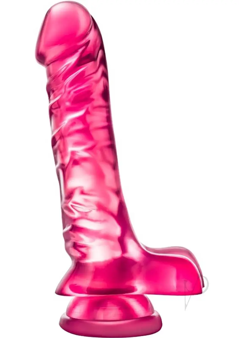B Yours Basic 08 Realistic Jelly Dildo With Balls Pink 9 Inch - Image 2
