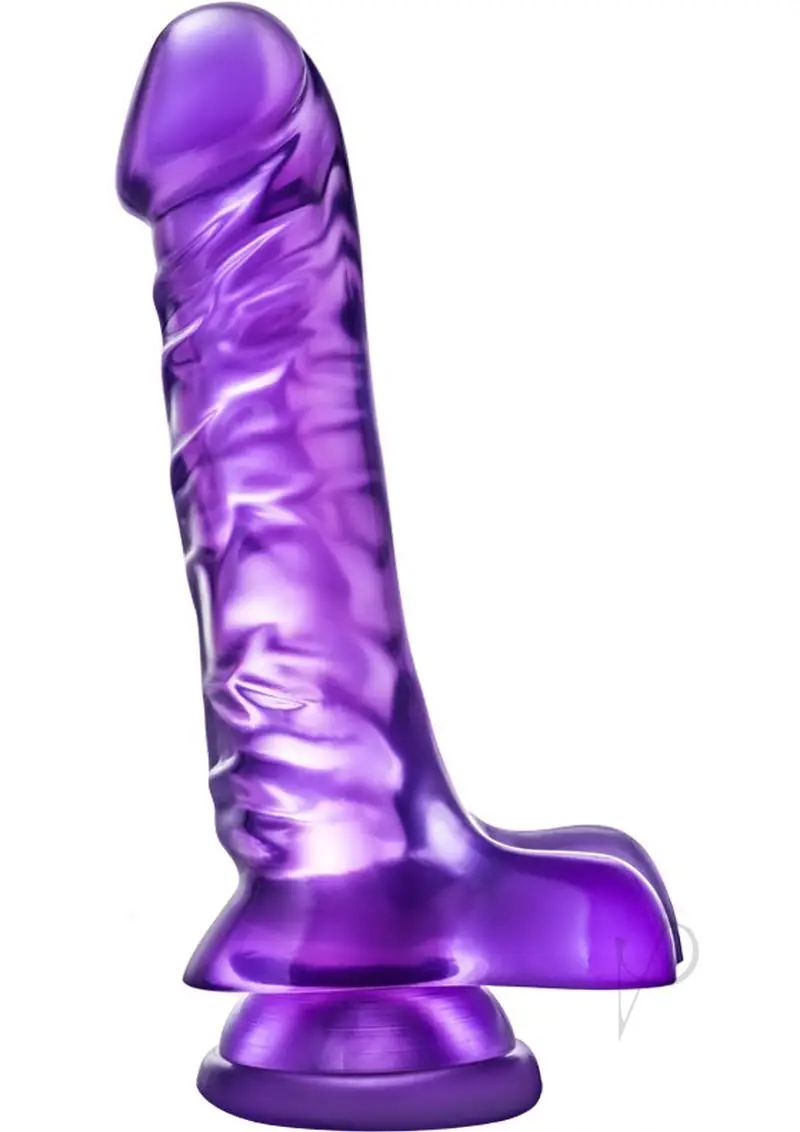 B Yours Basic 08 Realistic Jelly Dildo With Balls Purple 9 Inch - Image 2