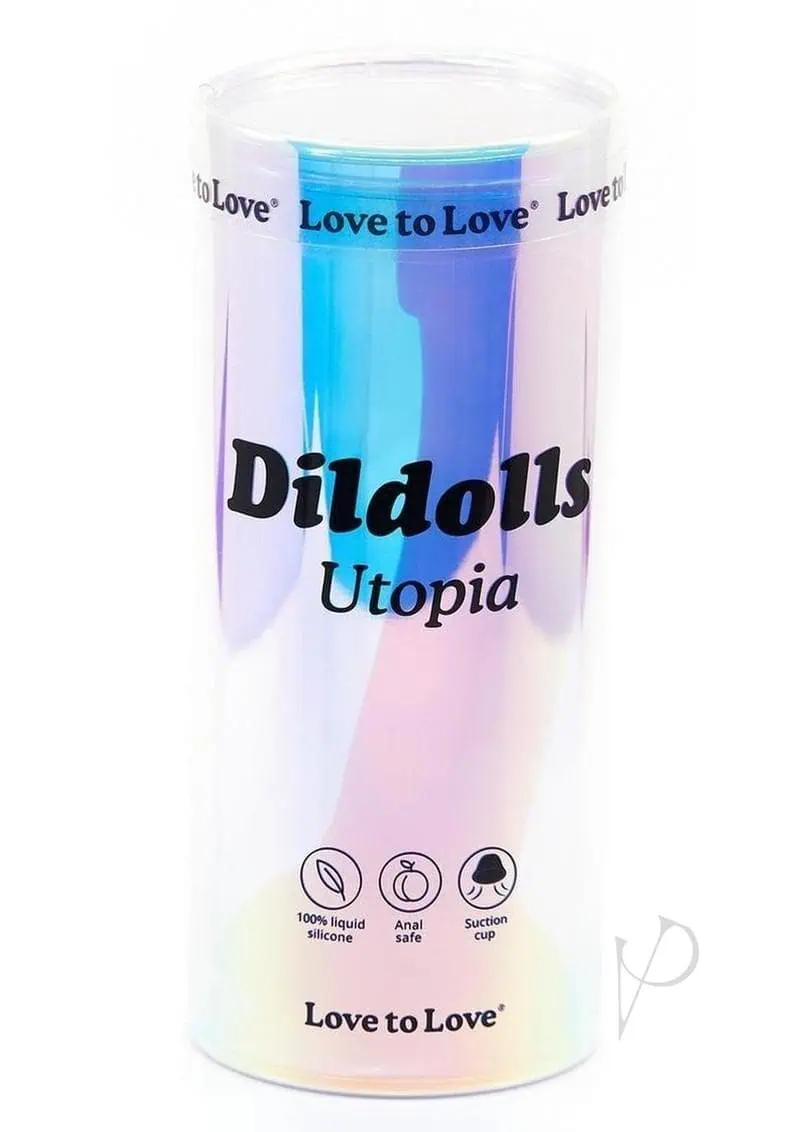 Love to Love Curved Suction Cup Dildolls Utopia - Asst Colors - Image 6