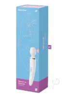 Satisfyer Wand-er Woman - White/Chrome - Image 1