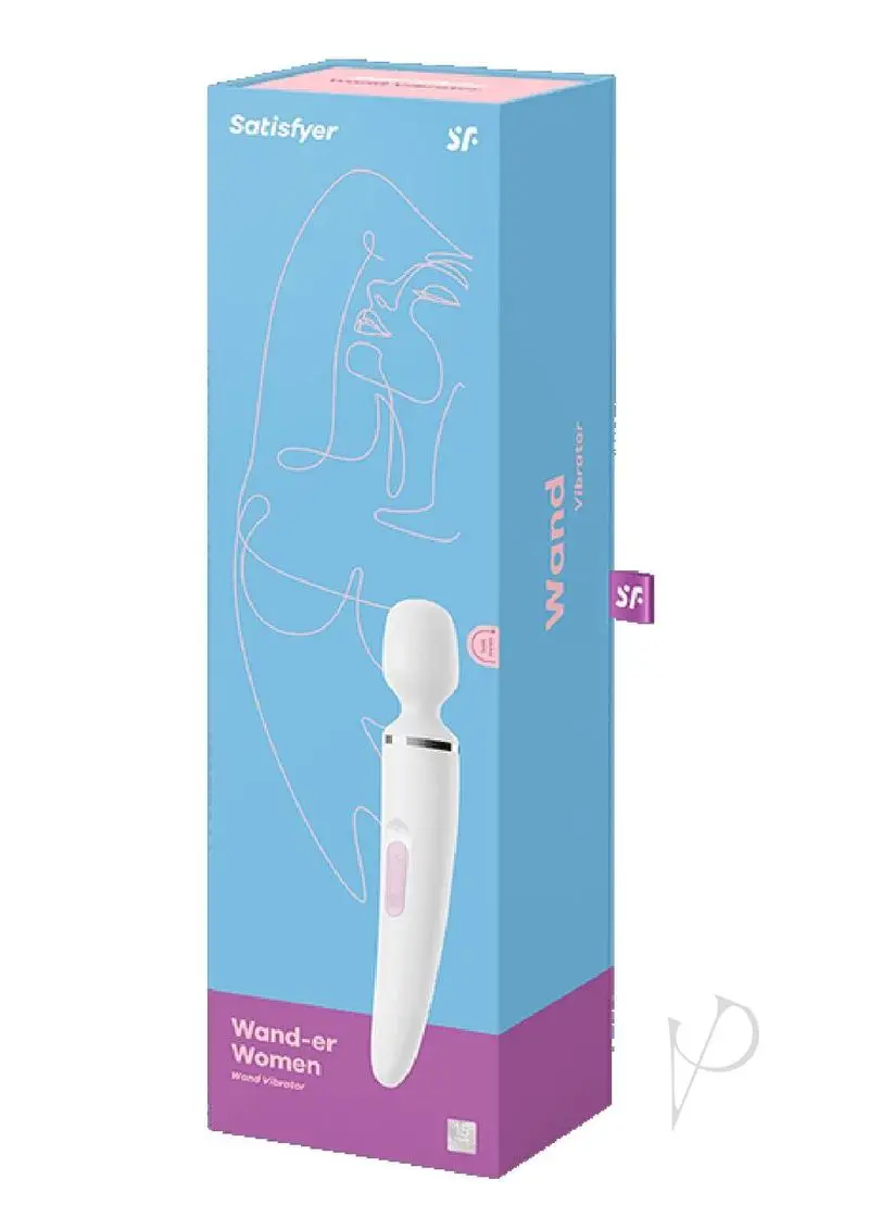Satisfyer Wand-er Woman - White/Chrome - Featured Image