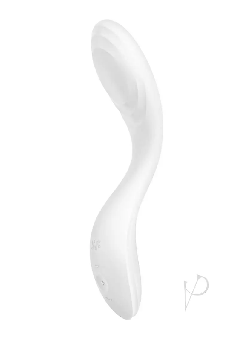 Satisfyer Rrrolling Pleasure Rechargeable Silicone Vibrator - White - Image 2