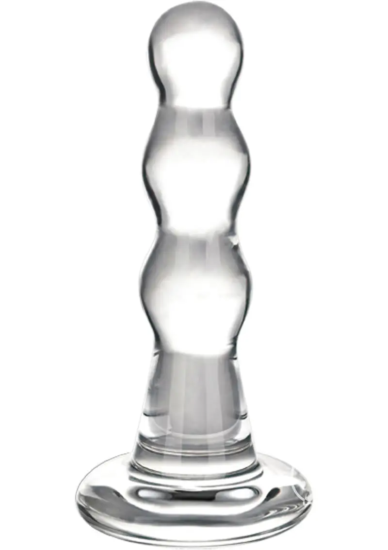 Glas Triple Play Beaded Butt Plug - Clear - Image 2