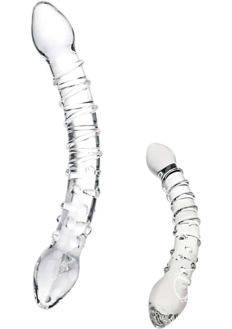 Glas Double Trouble Glass Dildo - Clear - Image 4