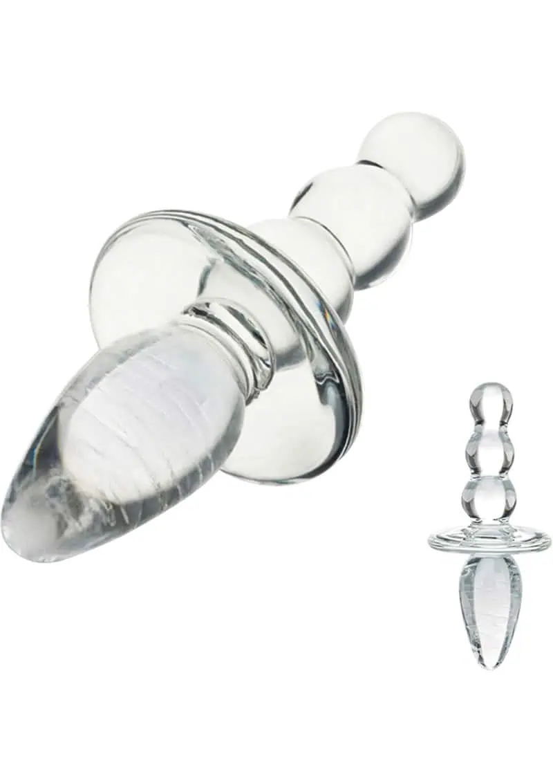 Glas Titus Beaded Glass Butt Plug - Image 4