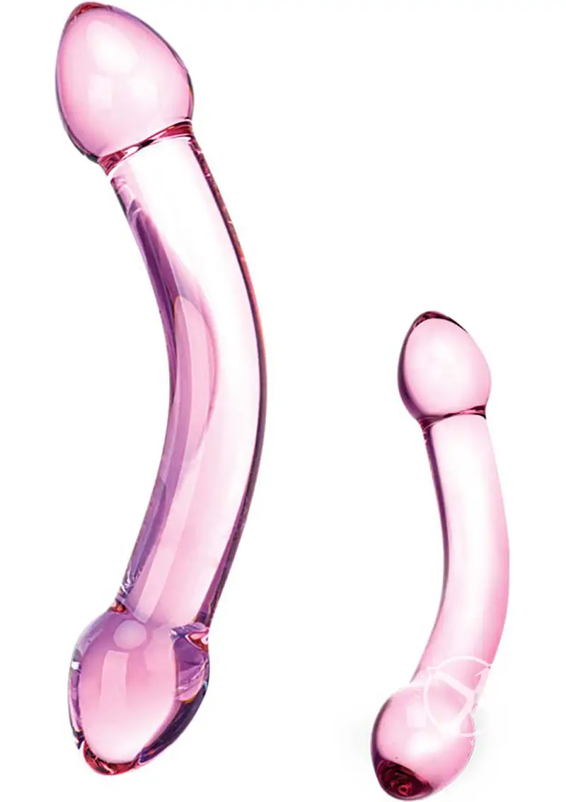 Glas Double Trouble Glass Dildo - Purple - Image 2