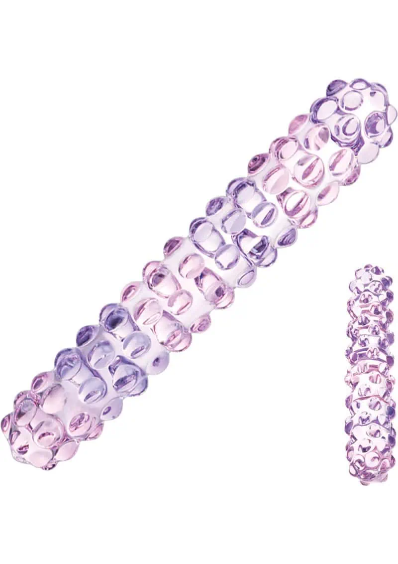 Glas Purple Rose Nubby Glass Dildo - Image 2