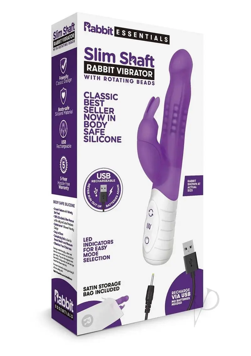 Rabbit Essentials Recharge Slim Rabbit Vibe Purple - Featured Image