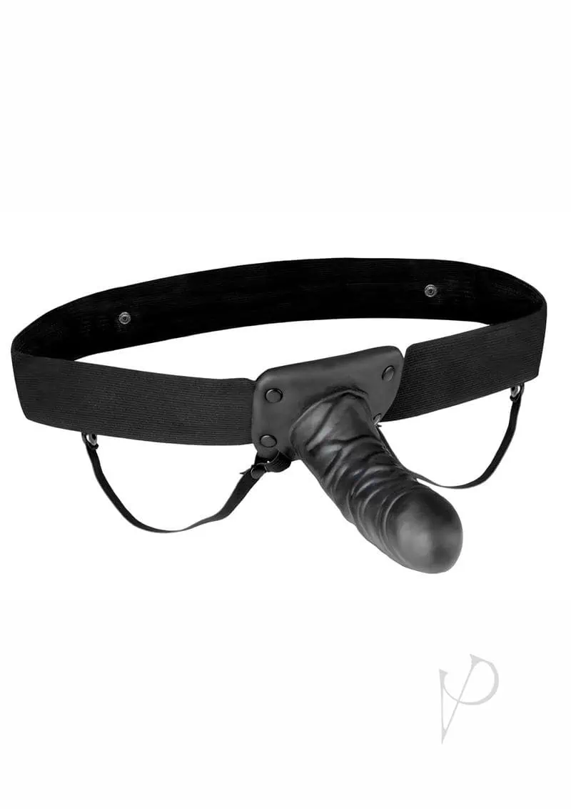 Lux Fetish Unisex Vibrating Hollow Strap On Dildo - Image 4