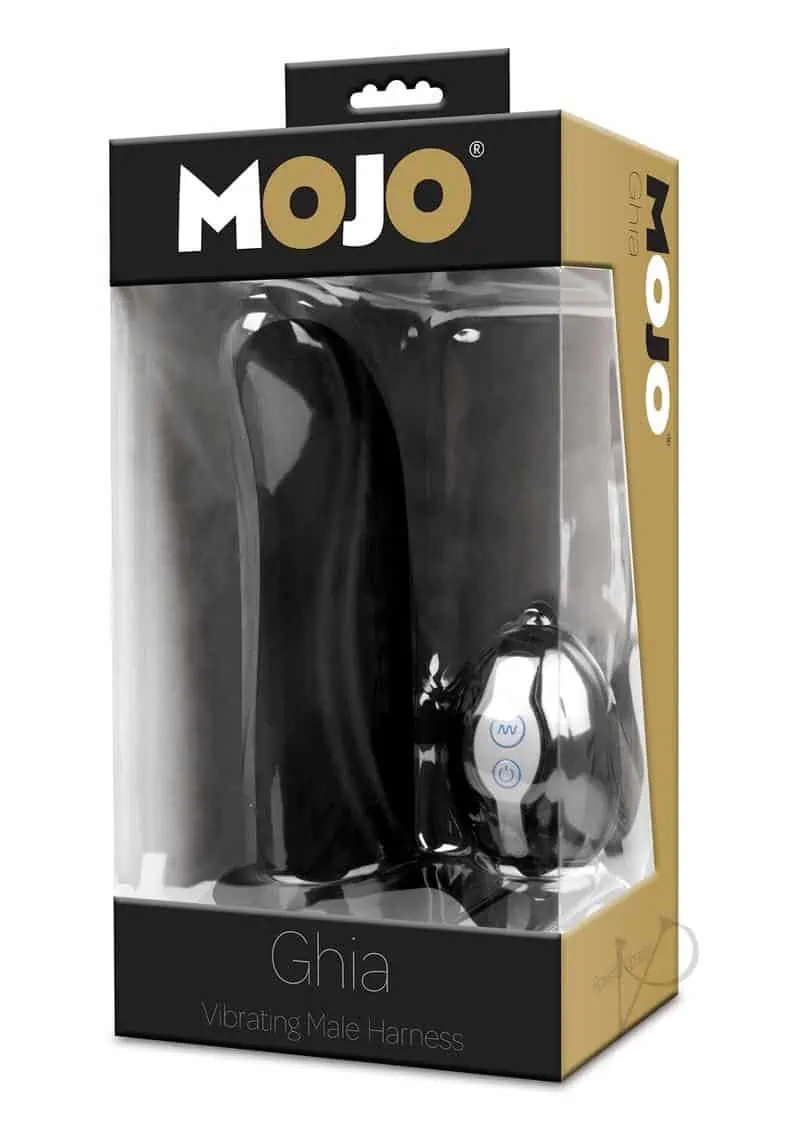 Mojo Ghia Vibrating Male Harness - Black - Featured Image