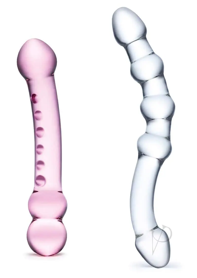 Glas 2 Pc Double Pleasure Glass Dildo Set - Image 4