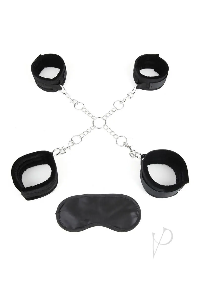 Lux Fetish Deluxe Chain Hogtie w/4 Universal Soft Restraint Cuffs - Image 4