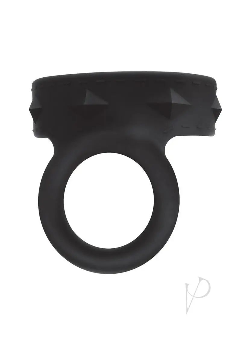 Blueline Silicone Duo Snap Cock and Ball Ring - Black - Image 2