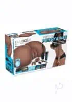 LuvDollz Vibrating Masturbator With Remote Control - Butt - Mocha - Image 1
