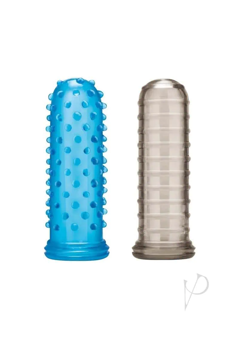 Blue Line Anal Stimulating Finger Sleeves (2 Pack) - Image 2