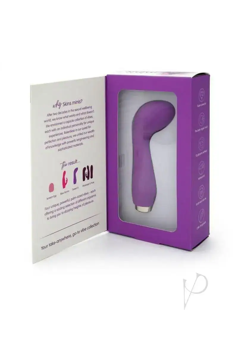 Skins Mini`s The Sweet G Silicone Vibrator - White/Purple - Image 2