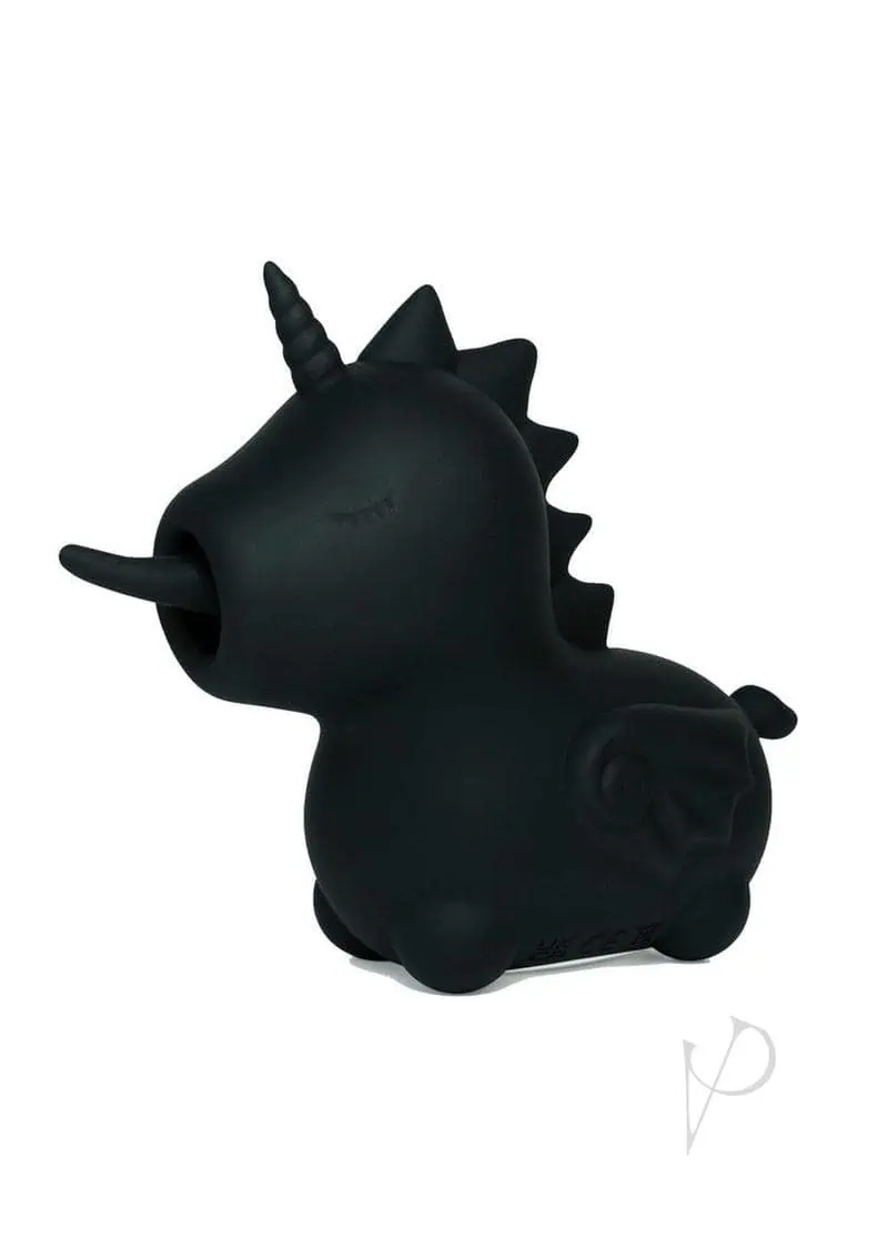 Unihorn Wild Spirit Rechargeable Silicone Clitoral Vibrator - Black - Image 2