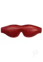 Rouge Large Padded Leather Blindfold - Burgundy - Image 1