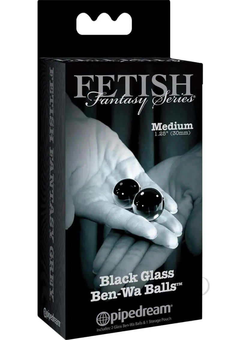 Fetish Fantasy Limited Edition Black Glass Ben-Wa Balls - Medium - Image 2