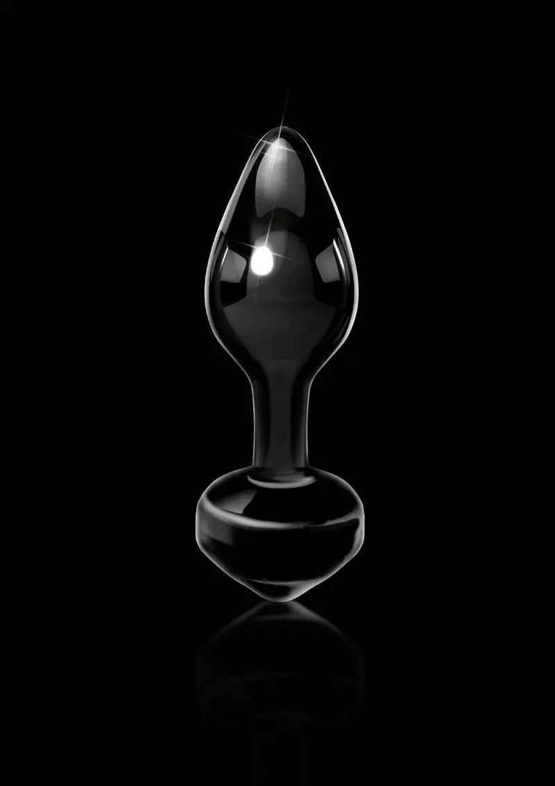 Icicles No. 44 Hand Blown Glass Butt Plug - Black - Image 2