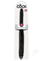 King Cock Tapered Double Dildo Black 16 Inch - Image 1