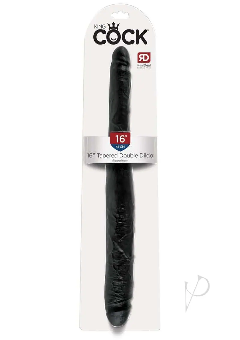 King Cock Tapered Double Dildo Black 16 Inch - Featured Image