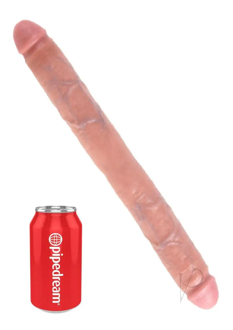 King Cock Thick Double Dildo Flesh 16 Inch - Image 2