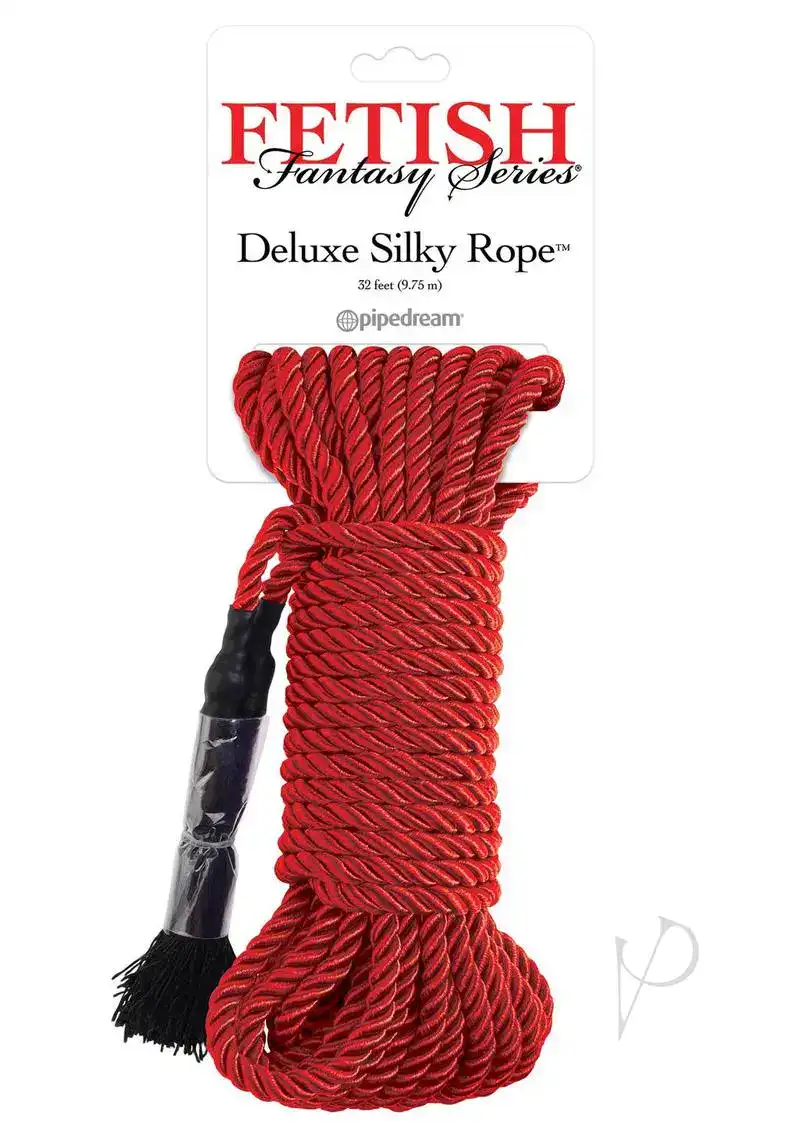 Fetish Fantasy Series Deluxe Silk Rope - Red - Image 2