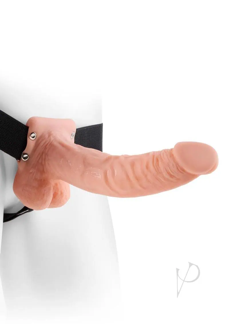 Fetish Fantasy Series Hollow Strap On With Balls Flesh 9 Inch - Image 2