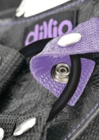 Dillio Strap-On Suspender Harness Set With Silicone Dong Purple 7 Inch - Image 2