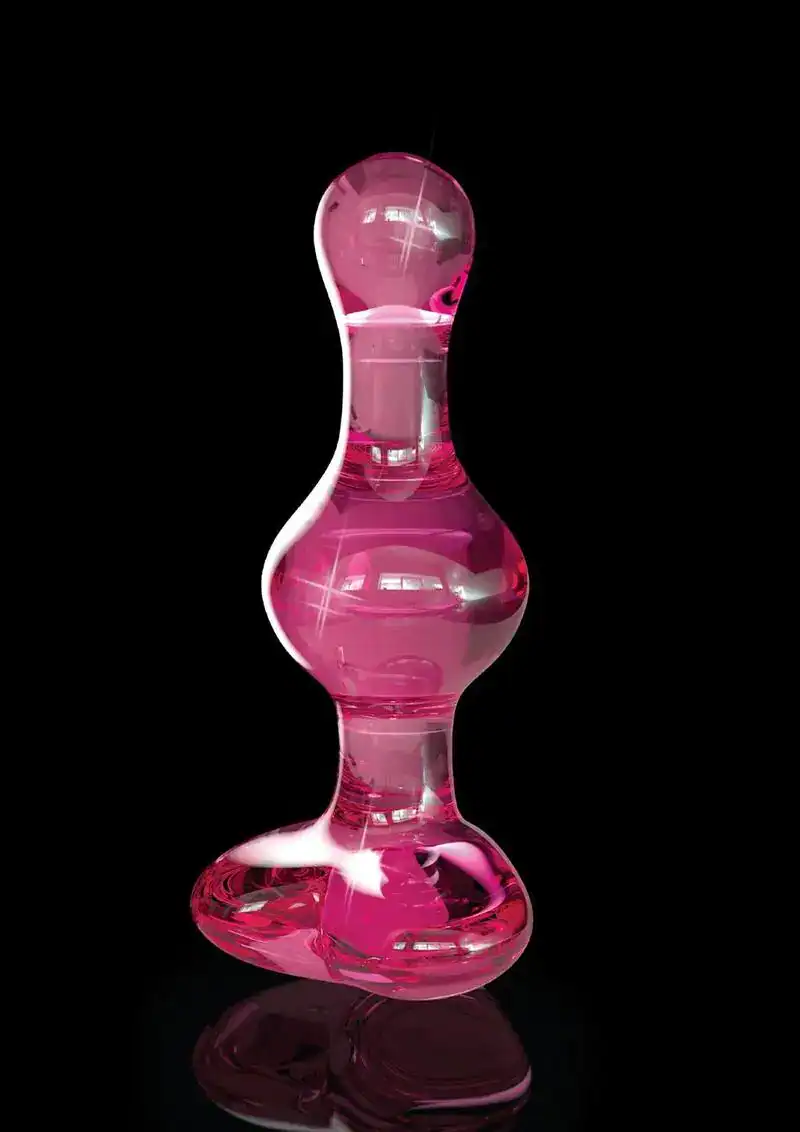 Icicles No 75 Glass Anal Plug Pink 3.1 Inch - Image 2
