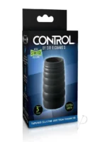 Sir Richards Control Tapered Erection Enhancer Silicone Black 3 Inches - Image 1