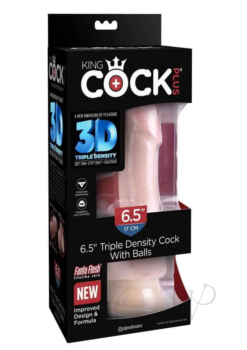 King Cock Plus Triple Density Cock w/Balls 6.5 Light - Image 5